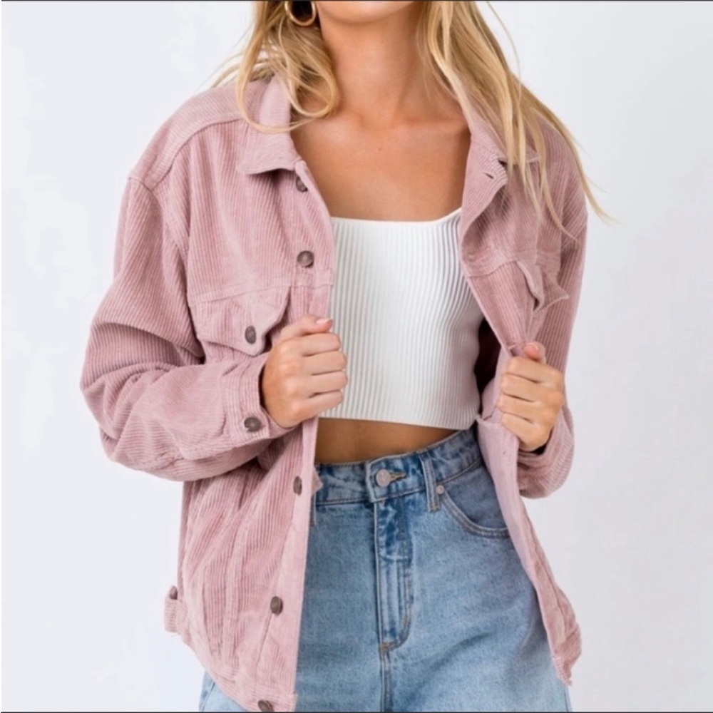 Princess Polly Barbie core pink corduroy jacket XS/S